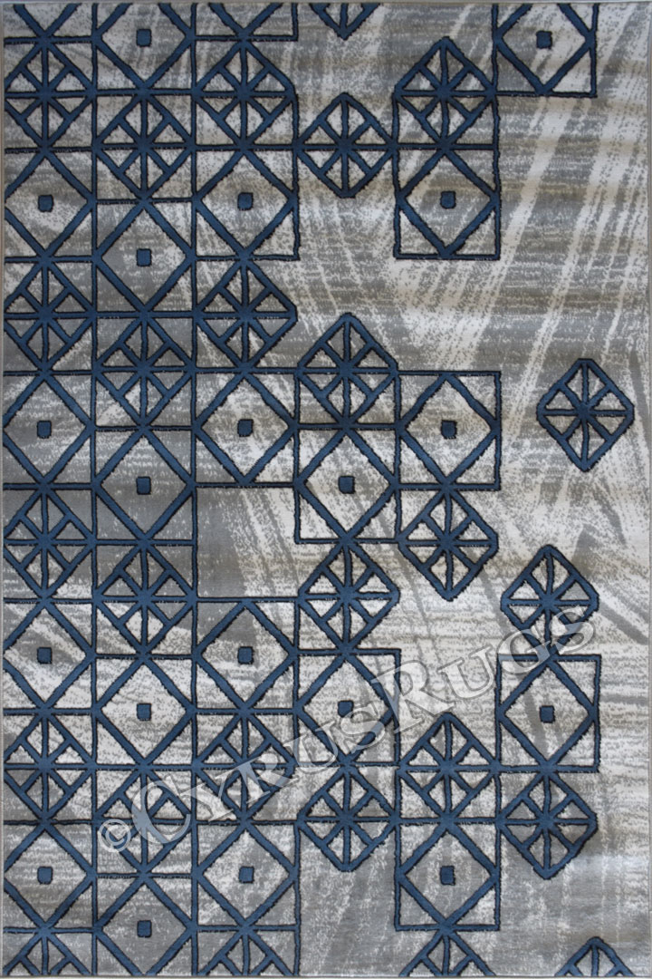 America Abstract Rugs 1594A D. Blue D. Grey - Click Image to Close