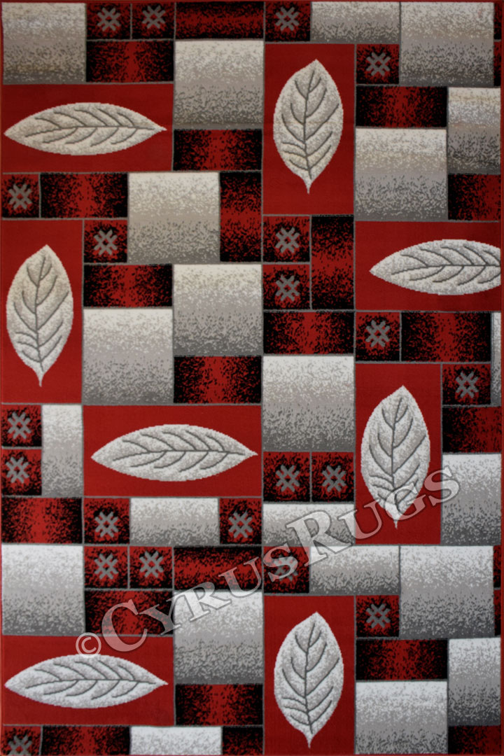 America Abstract Rugs 2109A Red Red - Click Image to Close