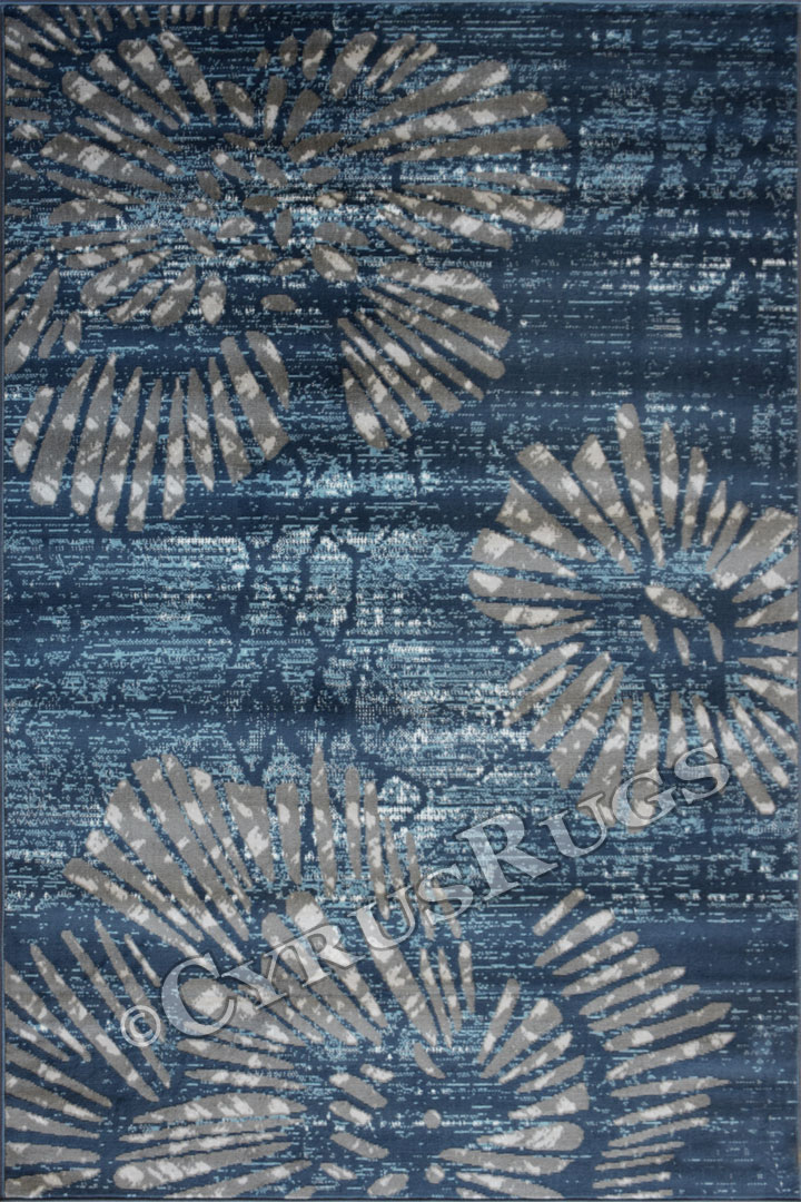 America Abstract Rugs G028A D. Blue D. Blue - Click Image to Close