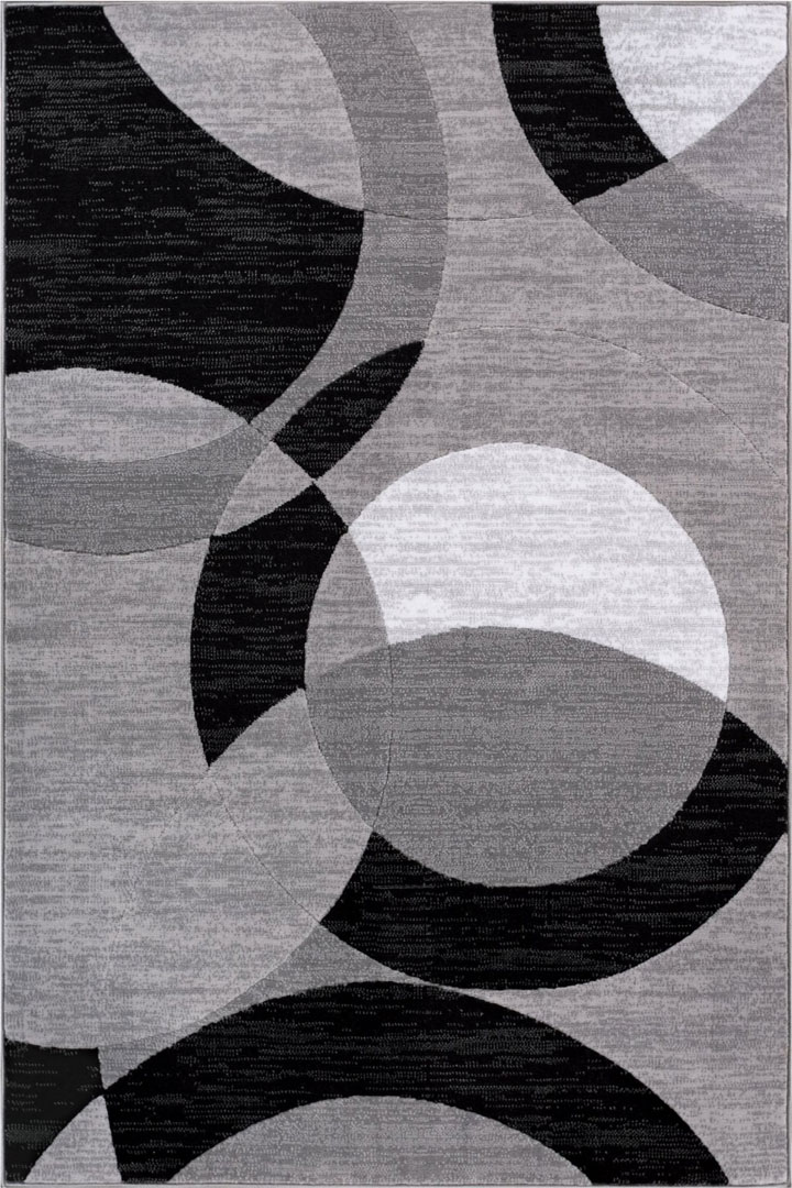 America Circle Pattern Rugs 1948A L. Grey L. Grey - Click Image to Close