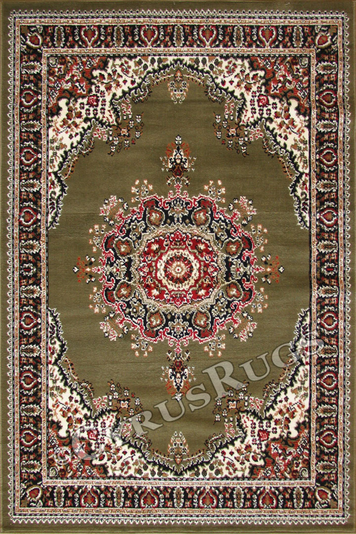 Bello Traditional Medallion Rugs 99 N. Green - Click Image to Close