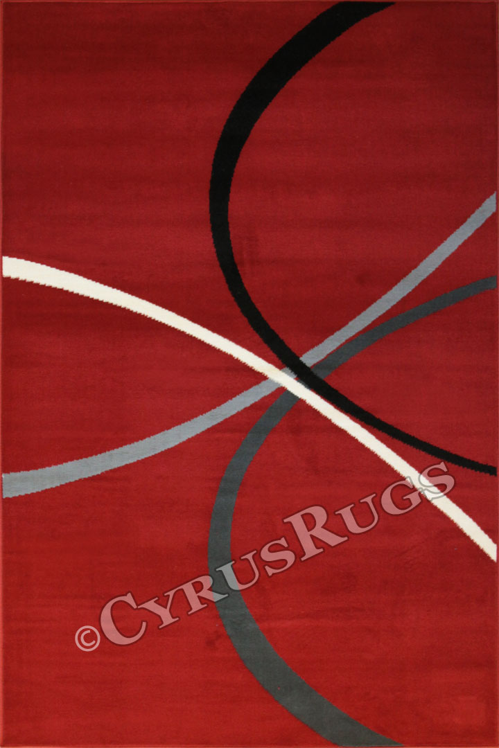 Bello Modern Abstract Rugs V57712 Red - Click Image to Close