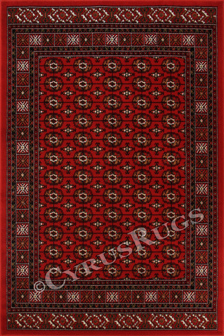 Bello Traditional Geometric Rugs V0010 Red - Click Image to Close
