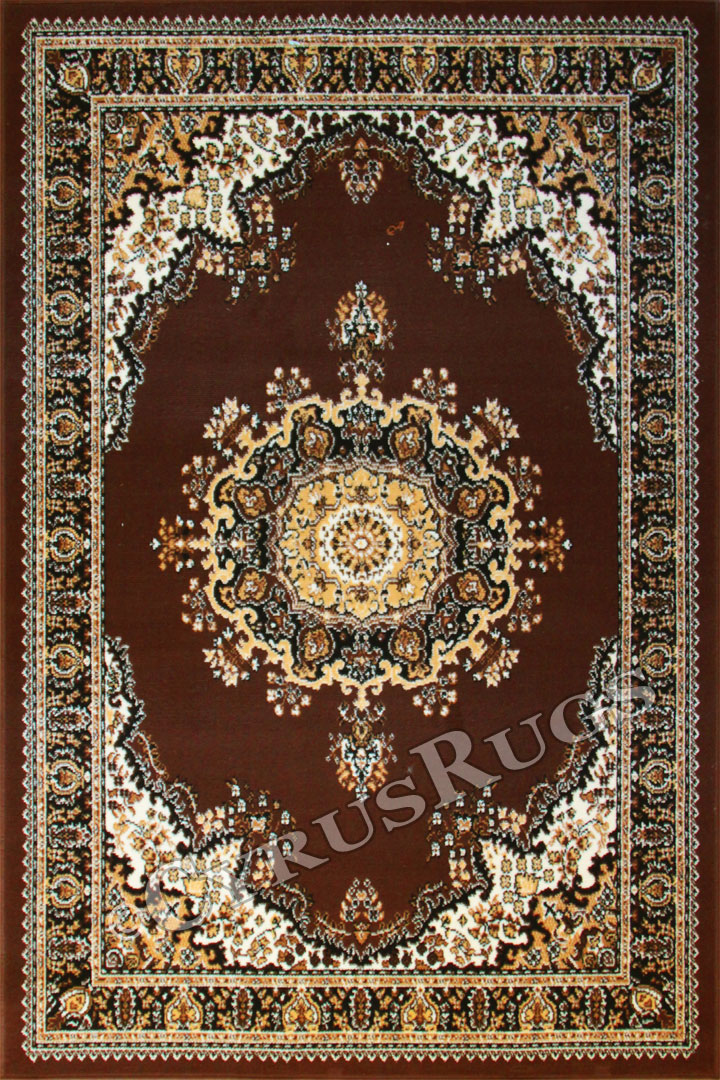Bello Traditional Medallion Rugs 99 Brown - Click Image to Close