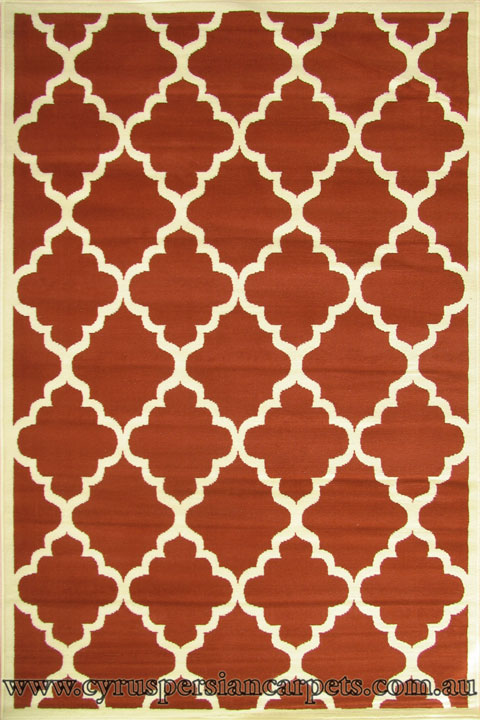 Bello Modern Trellis Design Rugs 3307-KR1 - Click Image to Close