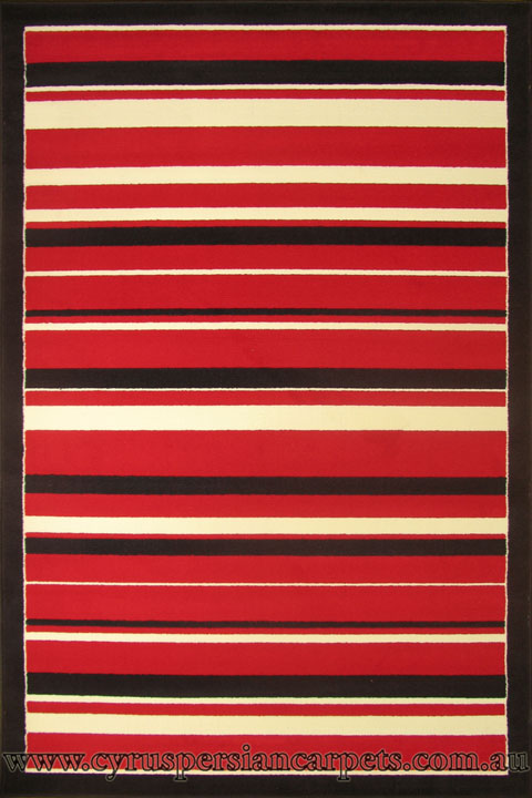Best Modern Stripe Rug 181-BJ4-R - Click Image to Close