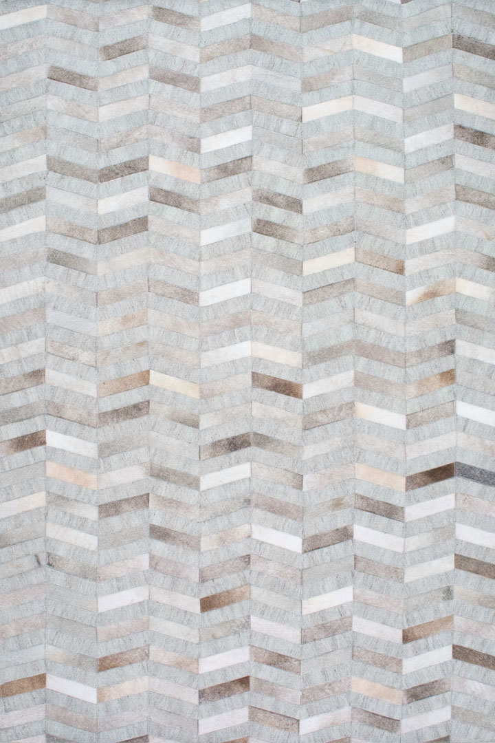 Anastasia Cowhide Patchwork Rugs Chevron - Click Image to Close