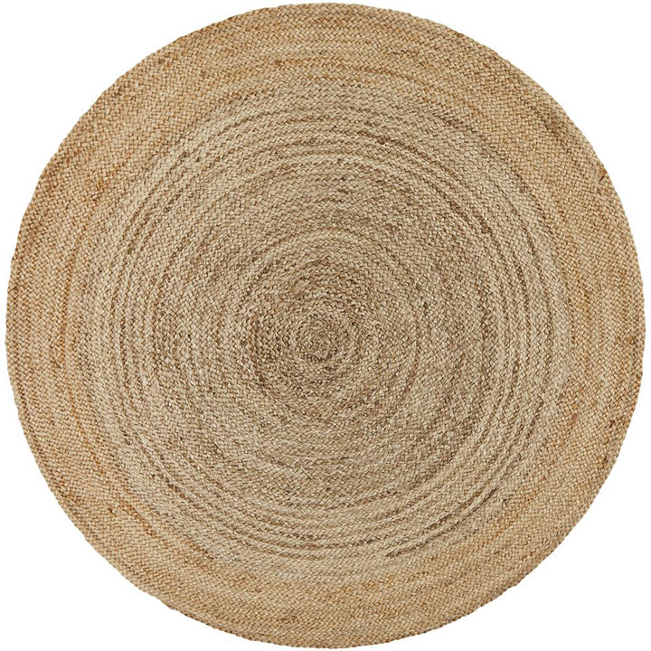 Aroma Round Jute Rugs Polo Silver - Click Image to Close