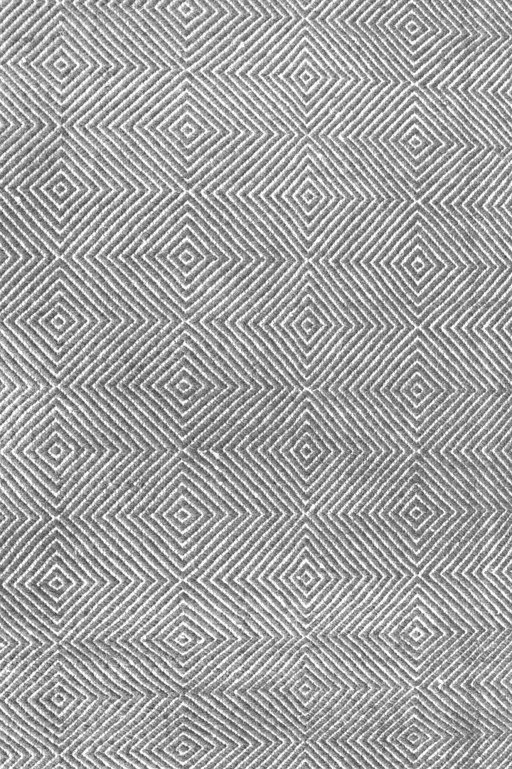 Delhi Flatweave Wool Rugs Diamond Grey White - Click Image to Close