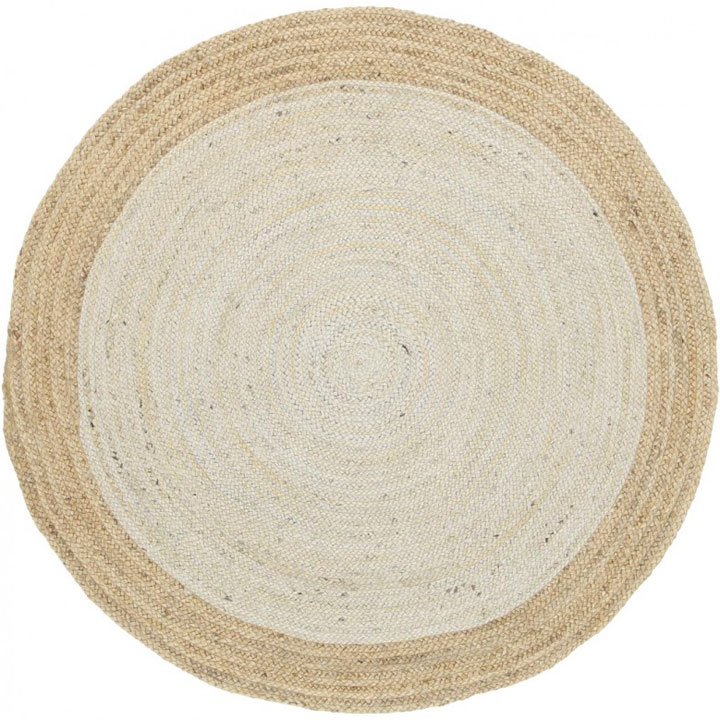 Harvey Round Jute Rugs Pearl - Click Image to Close