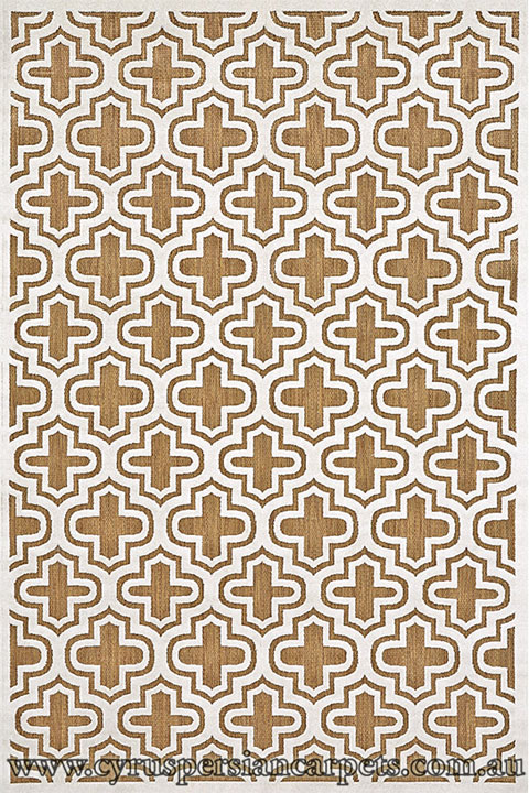 Marco Flatweave Trellis Design Rug 3284F Tan Cotton - Click Image to Close