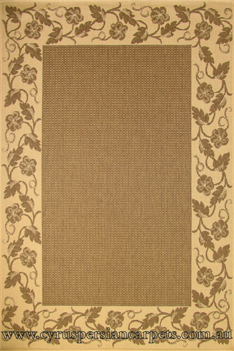 Sisalo Floral Border Flatweave Rug 1886-J84N - Click Image to Close