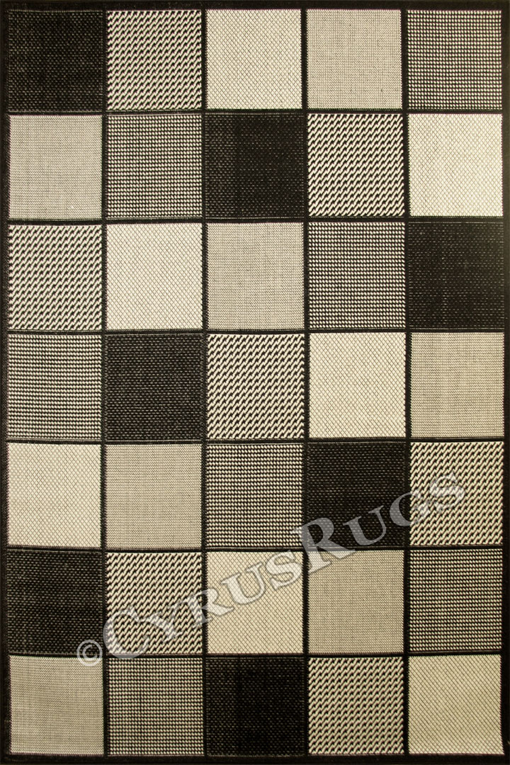 Sisalo Square Pattern Flatweave Rug 85-X77K - Click Image to Close