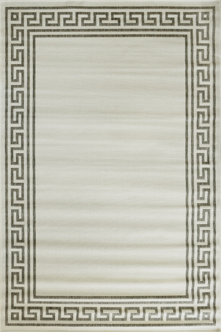 Sisalo Greek Key Border Flatweave Rugs 1486-W71-W - Click Image to Close
