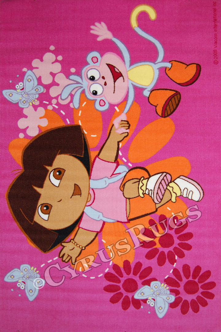 Disney Dora The Explorer Butterflies Kids Rugs - Click Image to Close