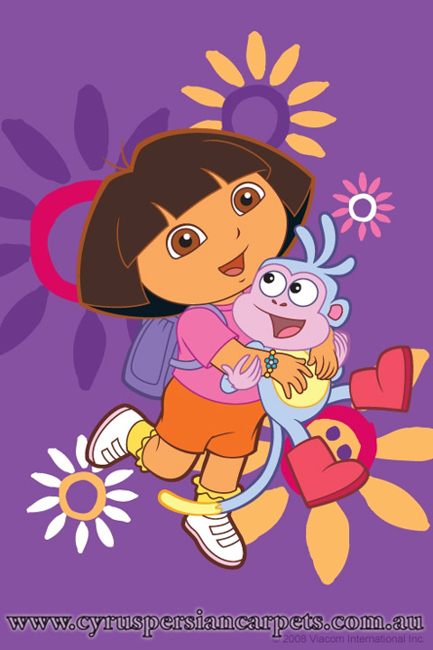 Disney Dora The Explorer and Boots Kids Rug - Click Image to Close