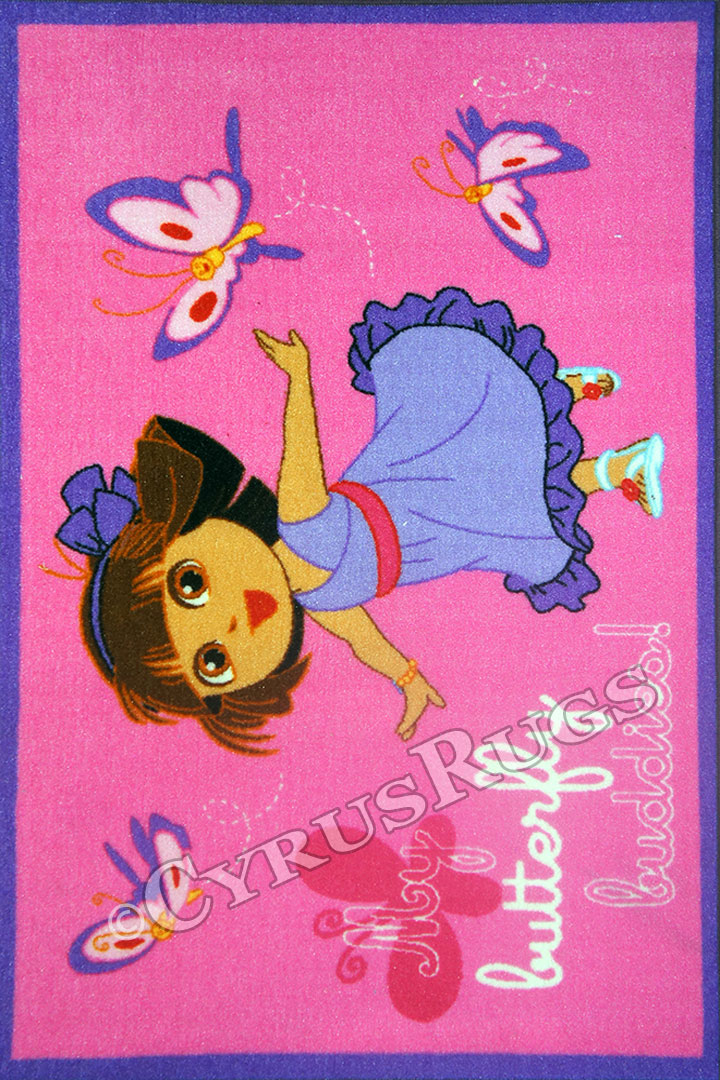 Disney Dora The Explorer Butterfly Buddies Kids Rugs - Click Image to Close