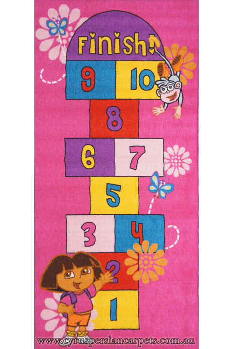 Disney Dora The Explorer Hopscotch Kids Rug - Click Image to Close