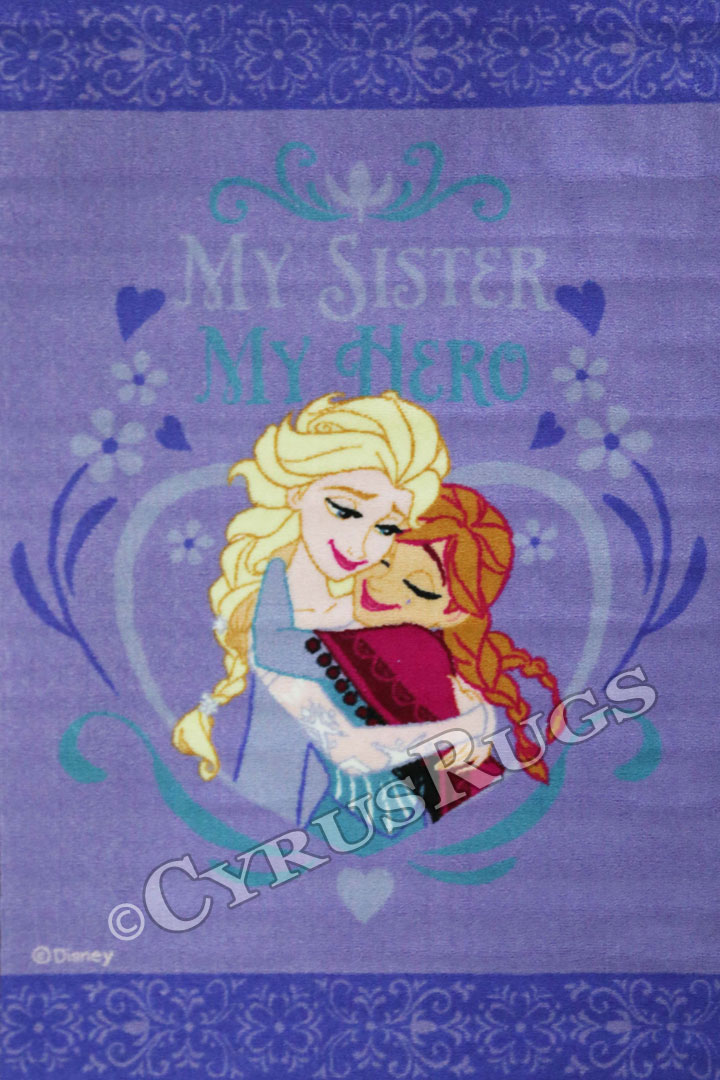 Disney Frozen My Sister My Hero Kids Rug - Click Image to Close