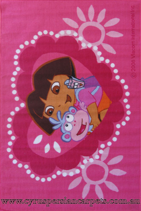 Disney Dora The Explorer Hearts Kids Rug - Click Image to Close