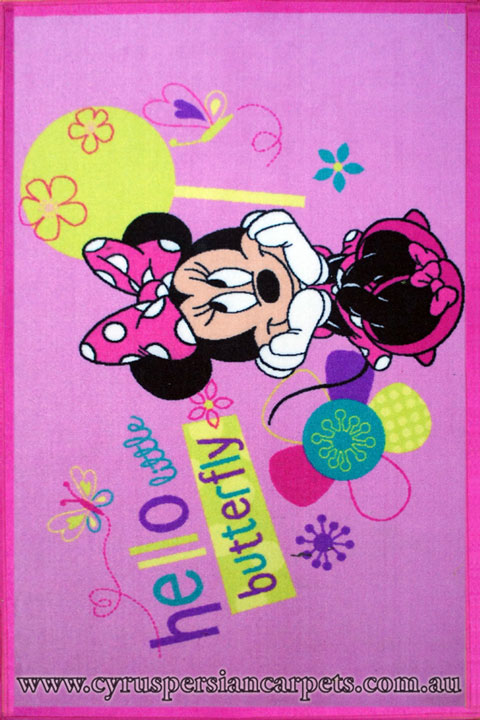 Disney Minnie Mouse Butterfly Rug - Click Image to Close