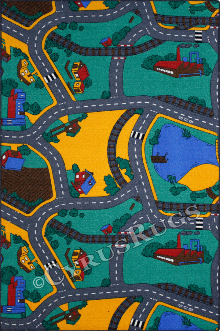Traffic Play Time Street Map Kids Rugs - Click Image to Close