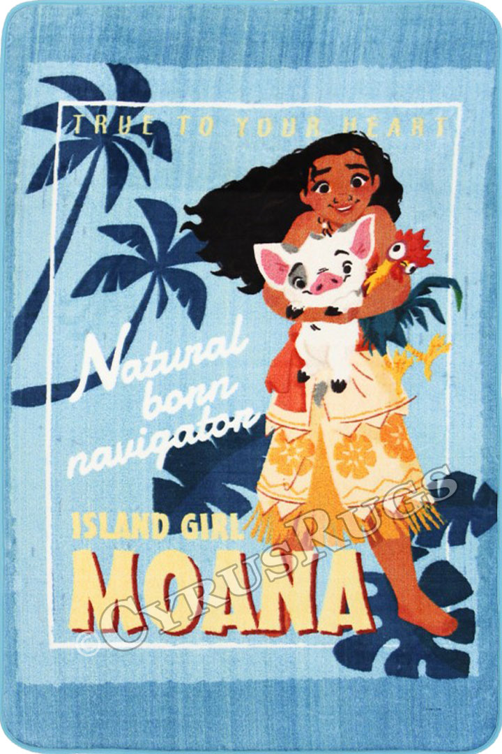 Premium Licensed Moana Island Girl Kids Rugs - Click Image to Close
