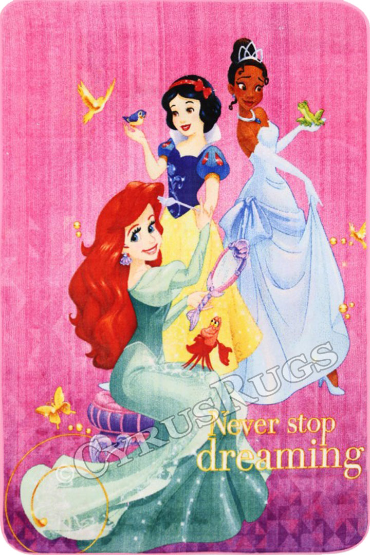 Premium Licensed Princess Dreaming Kids Rugs - Click Image to Close