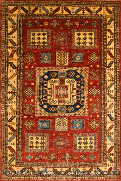 Gazni Medallion Hand Knotted Wool Rug - Click Image to Close