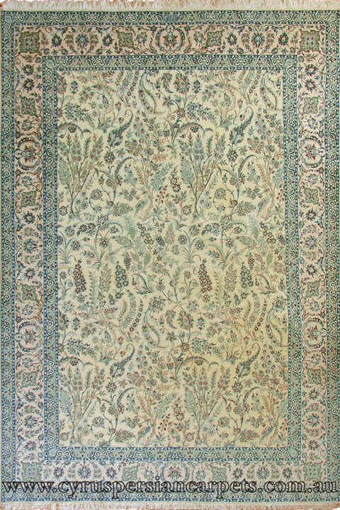 Habibian Oriental Hand Knotted Wool & Silk Rug - Click Image to Close