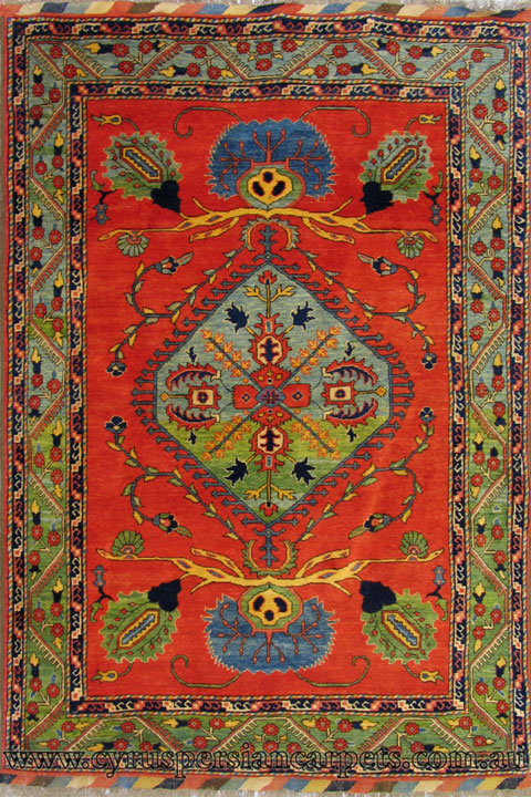 Maltabaf Medallion Hand Knotted Wool Rug - Click Image to Close
