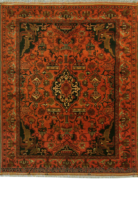 Maltabaf Medallion Hand Knotted Wool Rug - Click Image to Close