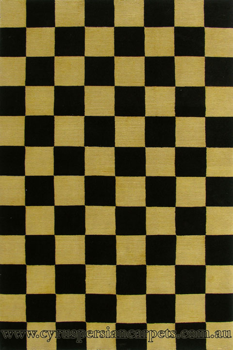 Sofer Check Hand Knotted Wool Rug - Click Image to Close