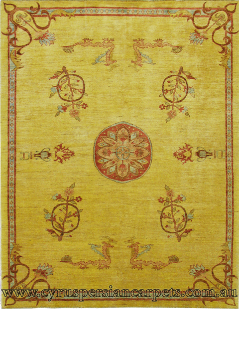 Tolidi Asian Style Hand Knotted Wool Rug - Click Image to Close