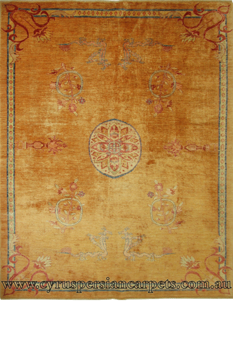 Tolidi Asian Style Hand Knotted Wool Rug - Click Image to Close