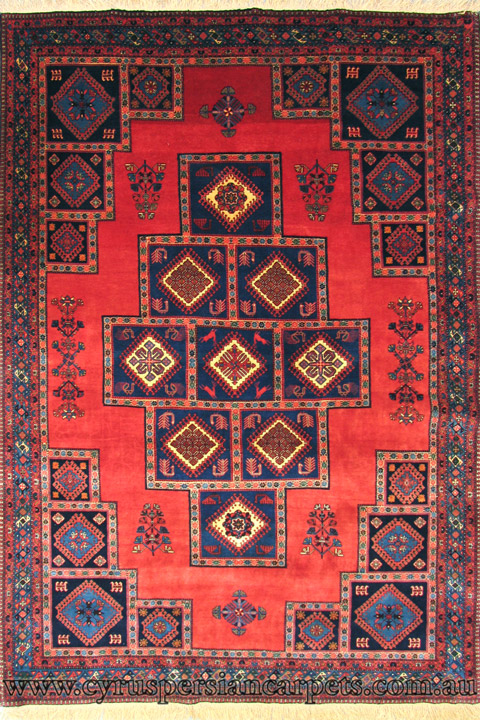 Yalameh Medallion Hand Knotted Wool Rug - Click Image to Close