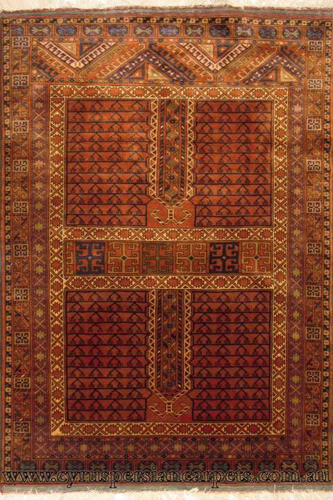 Maltabaf Geometric Hand Knotted Wool Rug - Click Image to Close