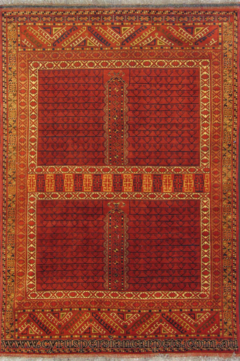 Maltabaf Geometric Hand Knotted Wool Rug - Click Image to Close