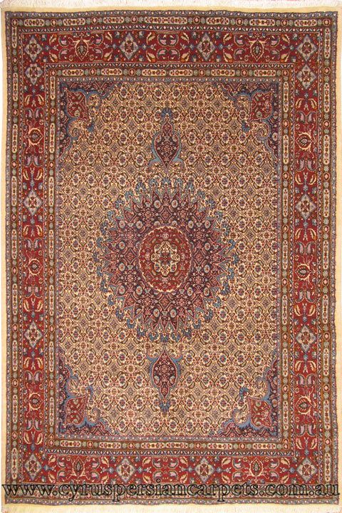 Moud Medallion Hand Knotted Wool Rug - Click Image to Close