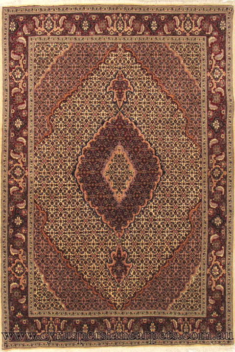 Tabriz Medallion Hand Knotted Wool & Silk Rug - Click Image to Close
