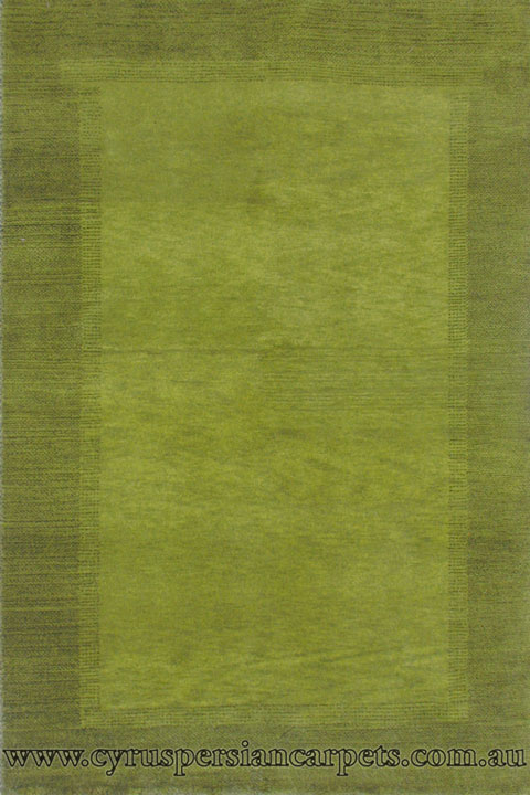 Gabbeh Border Hand Knotted Wool Rug - Click Image to Close