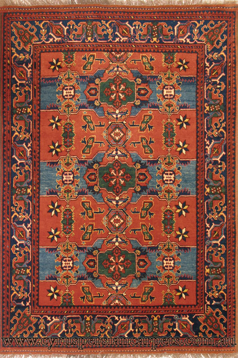 Maltabaf Geometric Hand Knotted Wool Rug - Click Image to Close