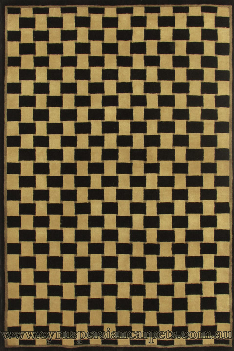 Sofer Check Hand Knotted Wool Rug - Click Image to Close