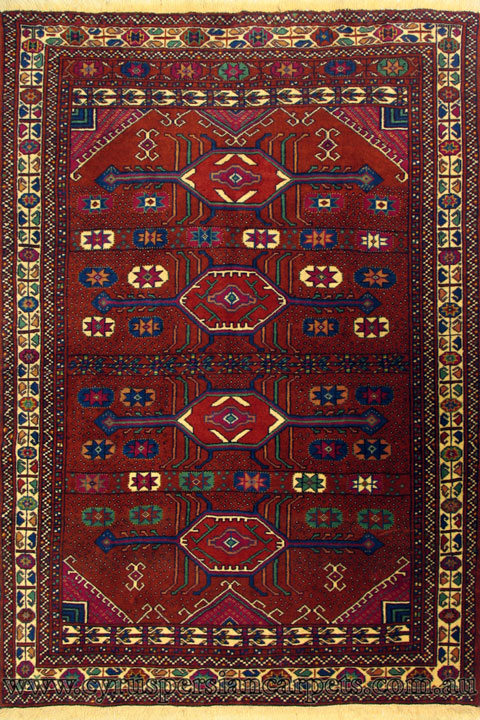 Turkomen Oriental Hand Knotted Wool Rug - Click Image to Close
