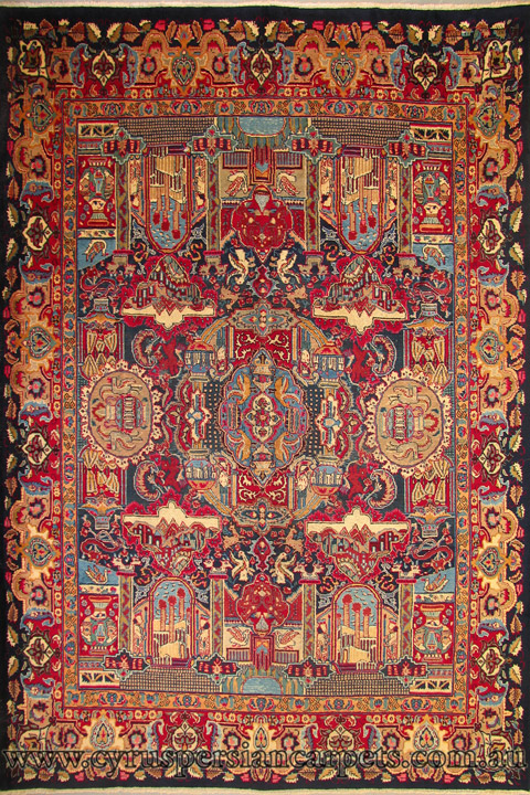 Kashmar Geometric Hand Knotted Wool Rug - Click Image to Close