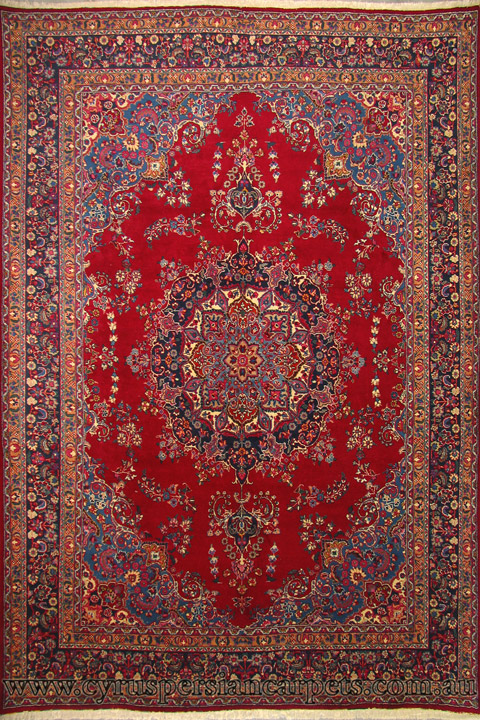 Sabzever Medallion Hand Knotted Wool Rug - Click Image to Close