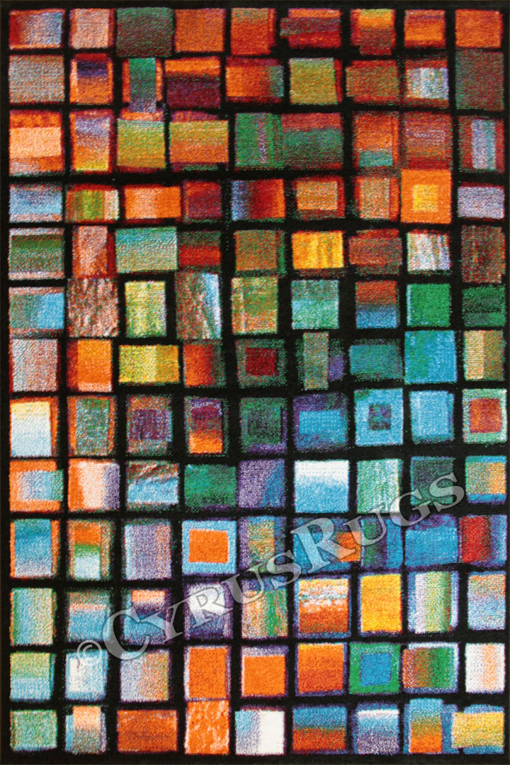 Amore Modern Square Pattern Rugs 20909-90 - Click Image to Close