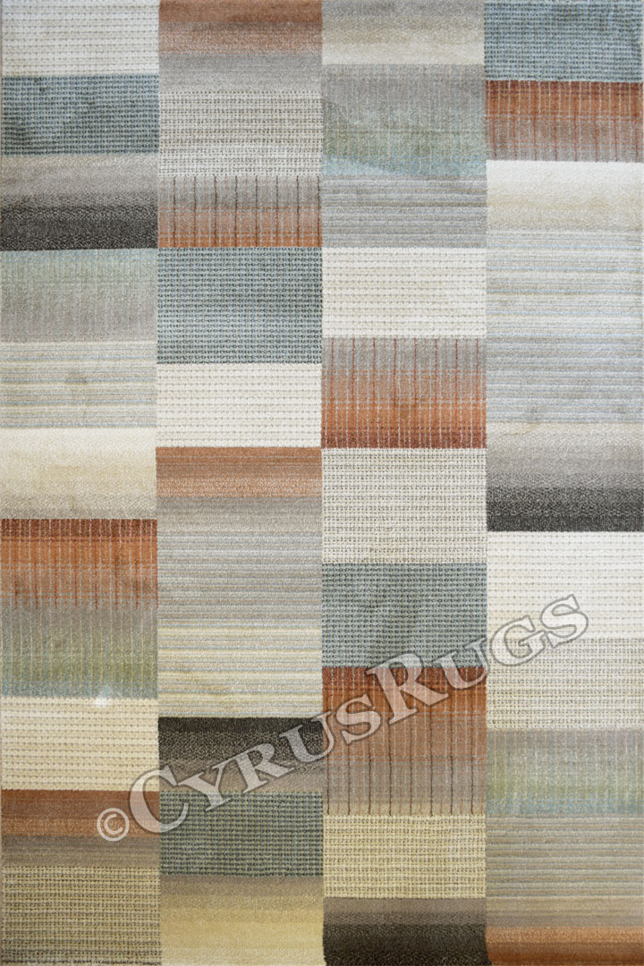 Barcelona Modern Geometric Pattern Rug 6467 Mushroom - Click Image to Close