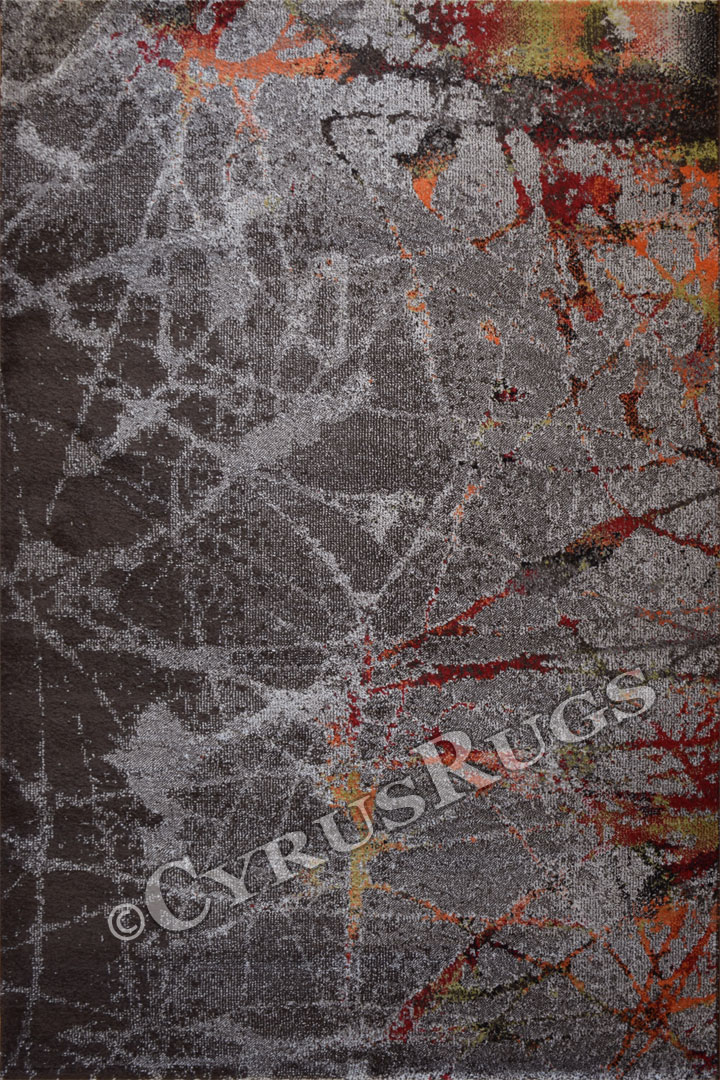 Barcelona Modern Abstract Rugs 5871 Coffee Brown - Click Image to Close