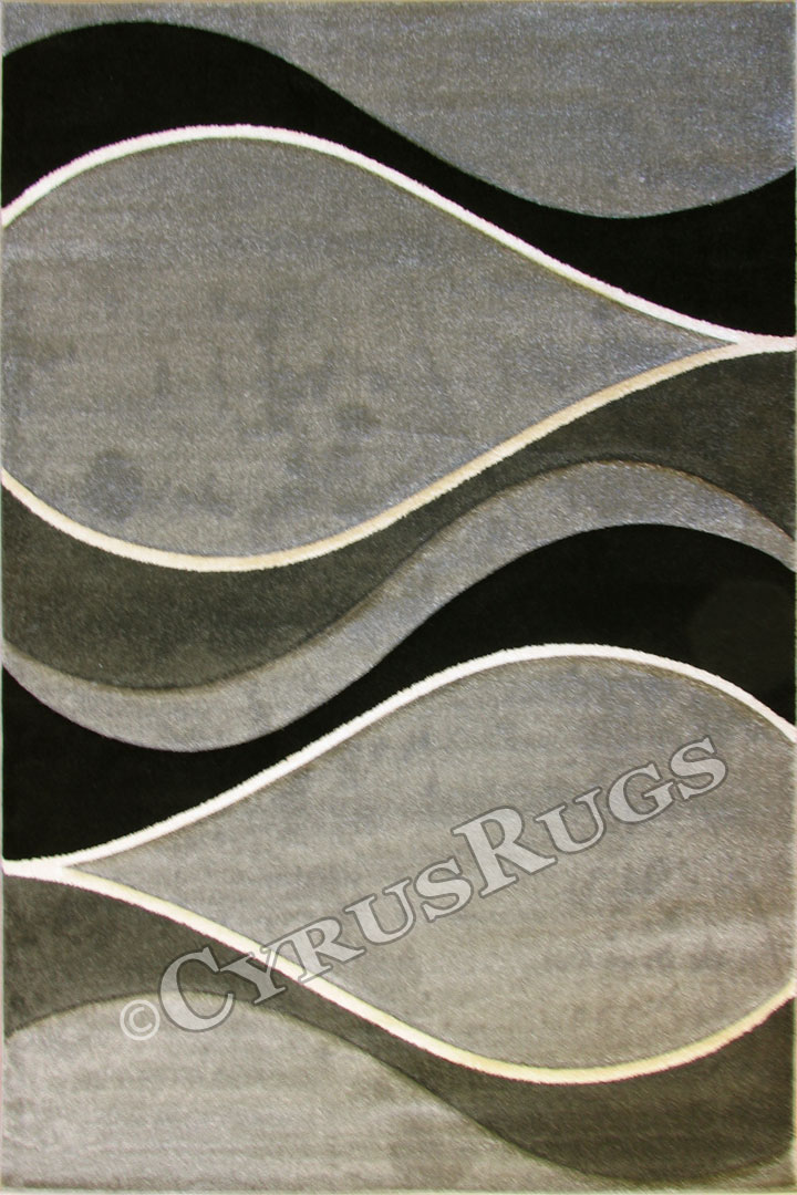 Boston Modern Wavy Rugs F619 L. Grey L. Grey - Click Image to Close